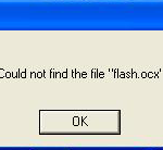 Flash.ocx download and how to fix the ‘Cannot find the file flash.ocx’ error