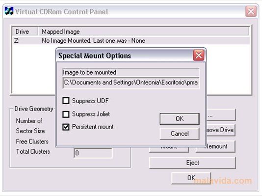 Free virtual CD ROM for Windows 2.1